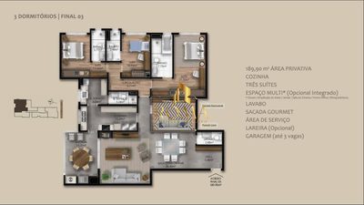 Apartamento, 3 quartos, 193 m² - Foto 5