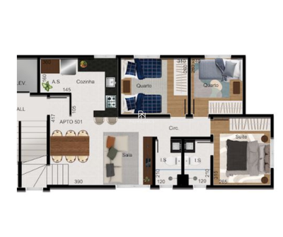 Cobertura, 3 quartos, 129 m² - Foto 4