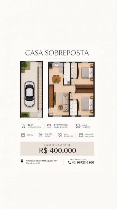 Casa, 2 quartos - Foto 1