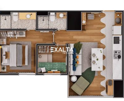 Apartamento, 2 quartos, 45 m² - Foto 3