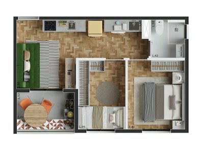 Apartamento, 1 quarto, 24 m² - Foto 1