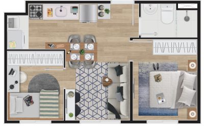 Apartamento, 2 quartos, 33 m² - Foto 3