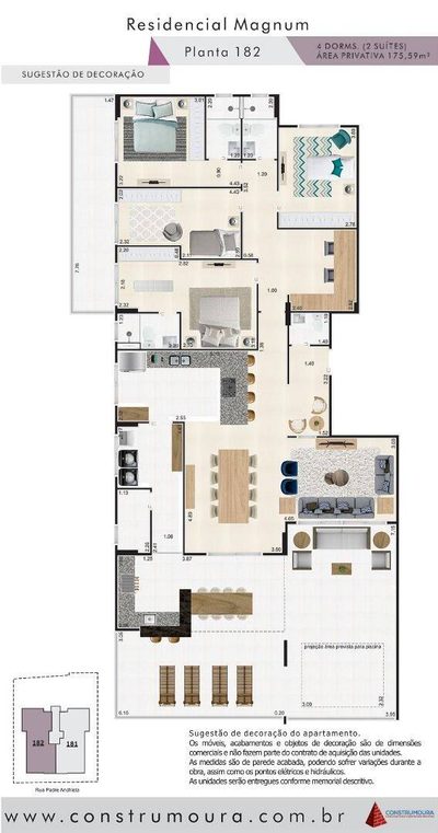 Cobertura, 4 quartos, 175 m² - Foto 3