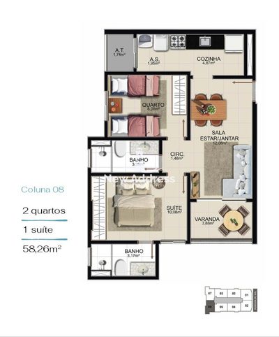 Apartamento, 2 quartos, 58 m² - Foto 4