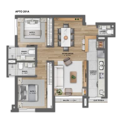 Apartamento, 1 quarto, 54 m² - Foto 3
