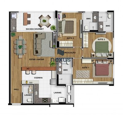 Apartamento, 3 quartos, 112 m² - Foto 3