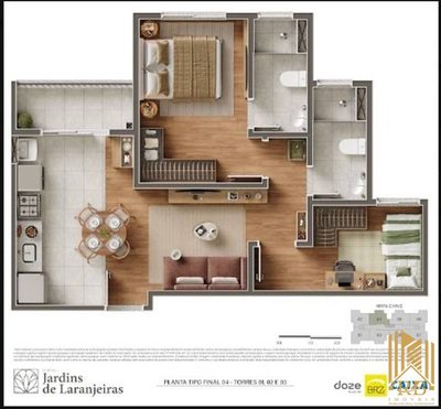 Apartamento, 2 quartos, 54 m² - Foto 4