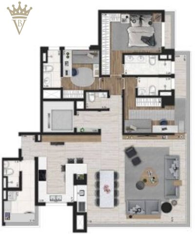Apartamento, 3 quartos, 153 m² - Foto 3