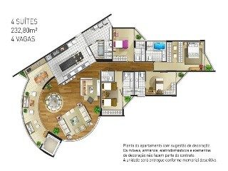 Apartamento, 4 quartos, 232 m² - Foto 2