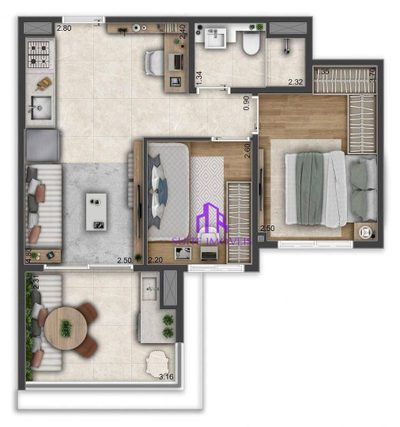 Apartamento, 2 quartos, 47 m² - Foto 3
