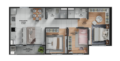 Apartamento, 3 quartos, 74 m² - Foto 4
