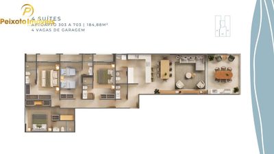 Apartamento, 4 quartos, 184 m² - Foto 2