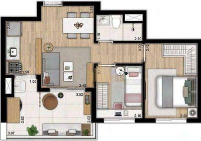 Apartamento, 2 quartos, 45 m² - Foto 5