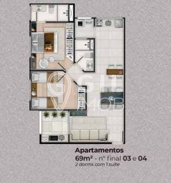Apartamento, 2 quartos, 69 m² - Foto 1