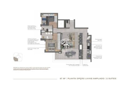 Apartamento, 2 quartos, 87 m² - Foto 1