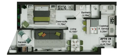 Apartamento, 2 quartos, 64 m² - Foto 4