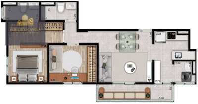 Apartamento, 2 quartos, 63 m² - Foto 1