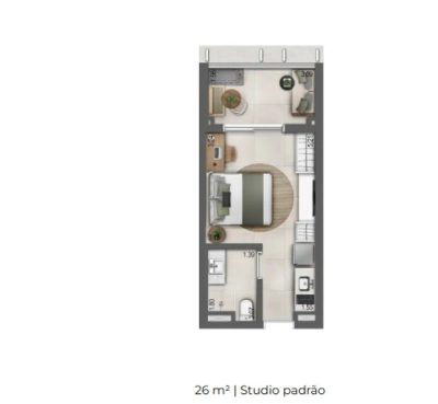 Apartamento, 1 quarto, 29 m² - Foto 3