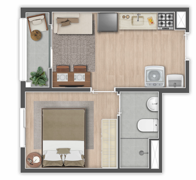 Casa, 1 quarto, 29 m² - Foto 4