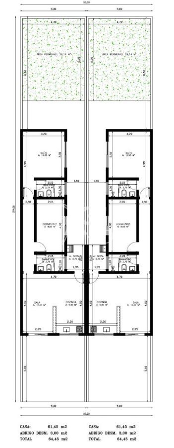 Casa, 2 quartos, 61 m² - Foto 1