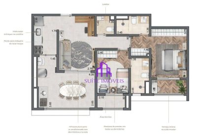 Apartamento, 2 quartos, 77 m² - Foto 2