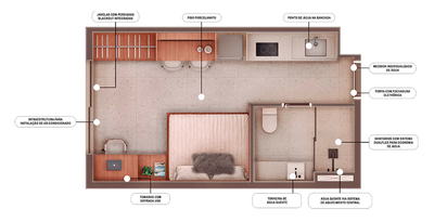 Apartamento, 1 quarto, 22 m² - Foto 3