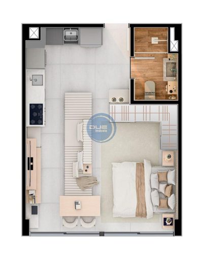 Apartamento, 1 quarto, 39 m² - Foto 3