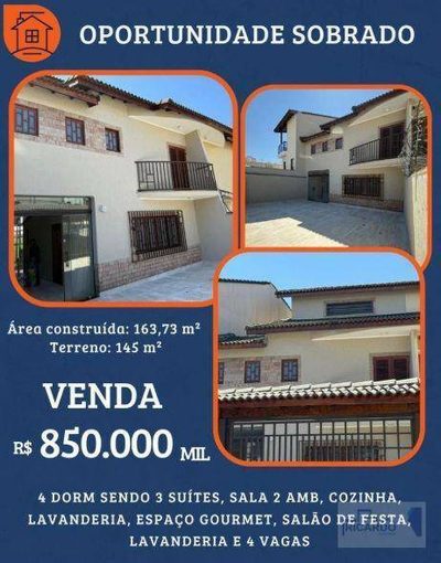 Sobrado, 4 quartos, 163 m² - Foto 1