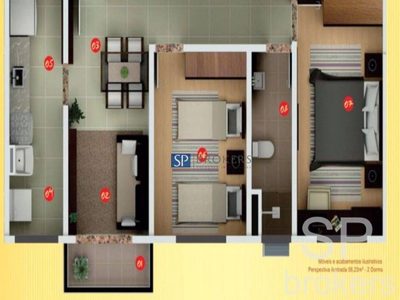 Apartamento, 2 quartos, 58 m² - Foto 2