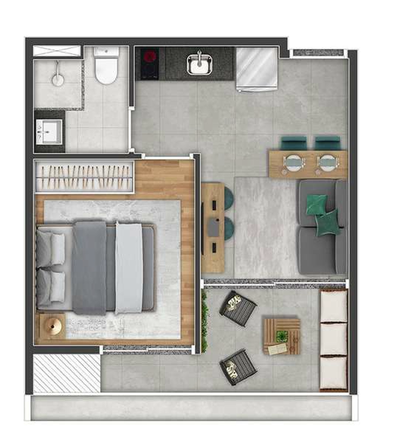 Casa, 2 quartos, 48 m² - Foto 1