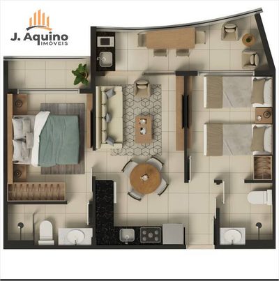 Apartamento, 2 quartos, 4972 m² - Foto 3