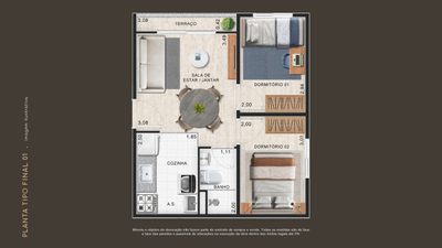 Apartamento, 2 quartos, 40 m² - Foto 5