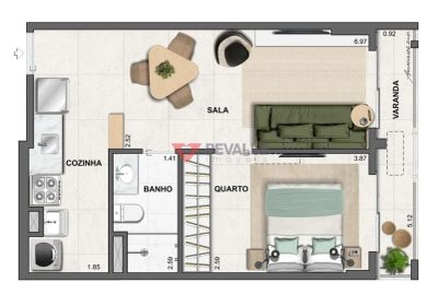 Apartamento, 1 quarto, 71 m² - Foto 3