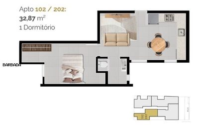 Apartamento, 1 quarto - Foto 2