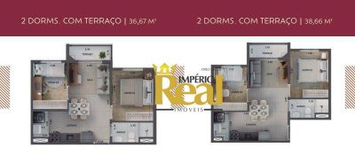 Apartamento, 2 quartos, 37 m² - Foto 2