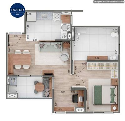 Apartamento, 1 quarto, 53 m² - Foto 1