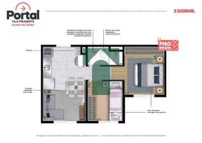 Apartamento, 2 quartos, 33 m² - Foto 2
