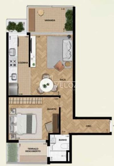 Apartamento, 1 quarto, 55 m² - Foto 5