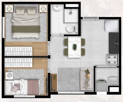 Apartamento, 2 quartos, 32 m² - Foto 2