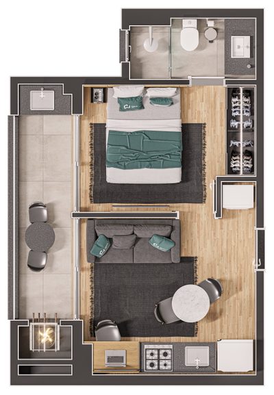 Apartamento, 3 quartos, 76 m² - Foto 2
