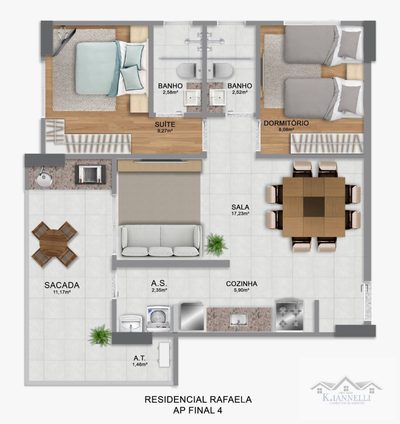 Apartamento, 2 quartos, 69 m² - Foto 2