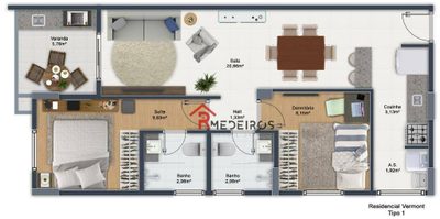 Apartamento, 2 quartos, 67 m² - Foto 2