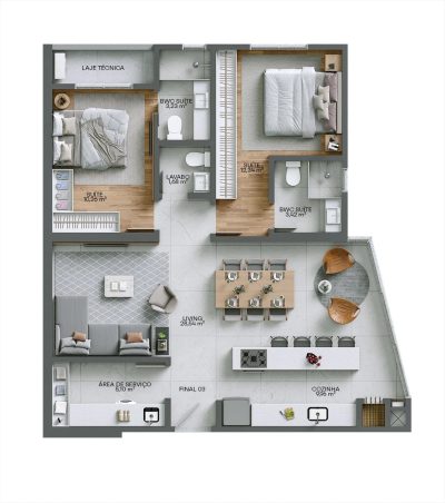 Apartamento, 3 quartos, 121 m² - Foto 4