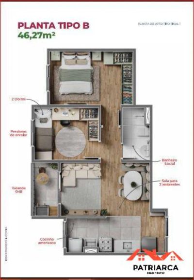 Apartamento, 2 quartos, 46 m² - Foto 4