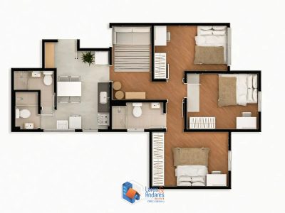 Apartamento, 3 quartos, 64 m² - Foto 1