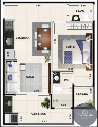 Apartamento, 1 quarto, 43 m² - Foto 4