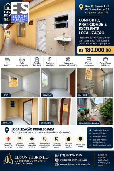 Casa, 1 quarto, 54 m² - Foto 2