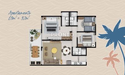 Apartamento, 2 quartos, 63 m² - Foto 3