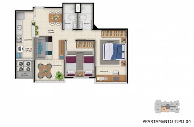 Apartamento, 2 quartos - Foto 3