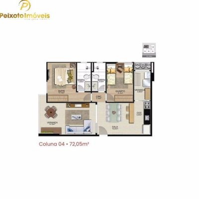 Apartamento, 72 m² - Foto 2